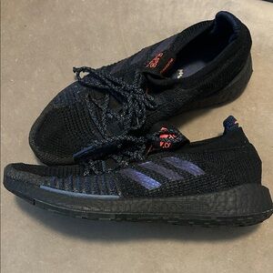 Adidas Women’s Black and Blue Boost Athletic Shoes